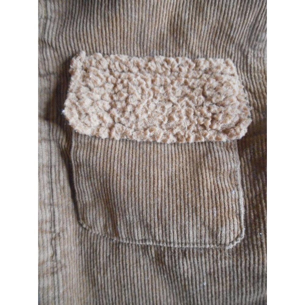 Cat & Jack Boys 5T Brown Corduroy Jacket coat Lined Snap close Sherpa accent - Picture 4 of 7